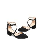 Dream Pairs Black Low Chunky Heels for Women