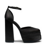 DREAM PAIRS Women's Chunky Block Heel Pumps - Black