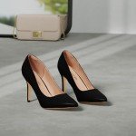DREAM PAIRS Women's Black High Heel Pumps