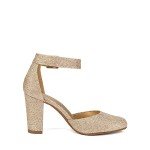 DREAM PAIRS Women's Gold Glitter High Heel Pumps