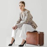 DREAM PAIRS Women's Black High Heel Pumps