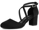 Greatonu Women's Low Block Heels Dress Pumps