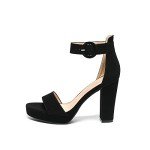 AMOJI Women's Chunky Platform Ankle Strap Sandals