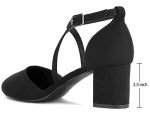 Greatonu Women's Low Block Heels Dress Pumps