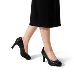 Dream Pairs Women's Black Low Kitten Heels Size 8.5