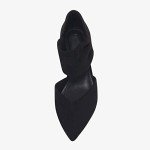 Elegant Black Kitten Heel Ankle Strap Pumps