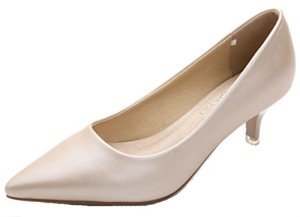 DADAWEN Women's Elegant Pointed Toe Kitten Heels