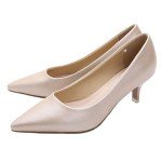 DADAWEN Women's Elegant Pointed Toe Kitten Heels