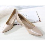 DADAWEN Women's Elegant Pointed Toe Kitten Heels