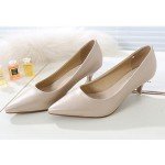 DADAWEN Women's Elegant Pointed Toe Kitten Heels