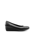 Stylish Women's Black Wedge Block Heel Pumps