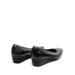 Stylish Women's Black Wedge Block Heel Pumps
