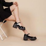 Black Gothic Mary Jane Heels for Women