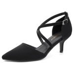Greatonu Women's Low Heel Pointed Toe Pumps