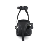 AMOJI Women's Rhinestone Bow Stiletto High Heels