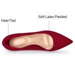 Red Knitting 2-Inch Kitten Heel Pumps for Women