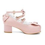 Kawaii Pink Platform Mary Jane Ankle Strap Heels