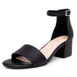 Sugar Women's Noelle Black Patent Ankle Strap Heel