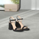 Stylish Block Heel Sandals for Women - Black