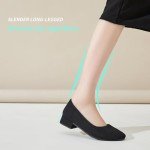 Elegant Women's Low Block Chunky Heels Pumps