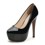 OCHENTA Women's Black Closed Toe High Heel Pumps