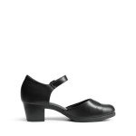 Comfortable Black Mary Jane Block Heel Pumps