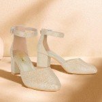 Chic Closed Toe Chunky Heels for Women