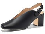 Coutgo Women's Chunky Block Slingback Heels, Black