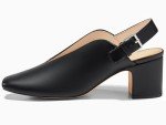 Coutgo Women's Chunky Block Slingback Heels, Black