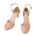 Nude Ankle Strap Stiletto Heels for Women