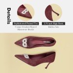 Stylish Burgundy Rhinestone High Heel Wedding Pumps