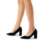 Elegant Black Chunky Block Heels for Women