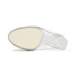 Nude/Clear Block Heel Sandals for Women