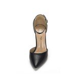 DREAM PAIRS Women's Coco Black Mid Heel Pumps