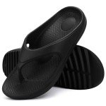 Women's Arch Support Orthopedic Beach Sandals - Black