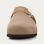 KIDMI Women's Suede Clogs with Arch Support