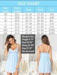 Avidlove Women Lace Lingerie Sleepwear Strap Chemises V-Neck Nightwear Full Slip Babydoll Nightgown Dress Blue Green