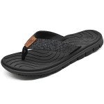 Women's Comfortable Arch Support Flip Flops - Black
