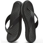 Comfortable Orthotic Flip Flops for Women - Black