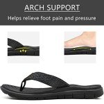 Women's Comfortable Arch Support Flip Flops - Black