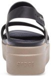 Women's Crocs Brooklyn Low Wedge Sandals - Black/Mushroom
