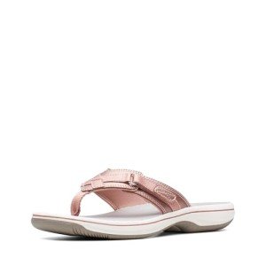 Clarks Women's Breeze Sea Rose Gold Flip-Flops