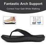 Comfortable Orthotic Flip Flops for Women - Black
