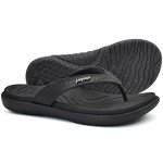 Comfortable Orthotic Flip Flops for Women - Black