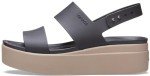 Women's Crocs Brooklyn Low Wedge Sandals - Black/Mushroom