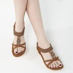 Stylish Women's Jeweled Bohemian Flat Sandals