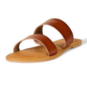 Amazon Essentials Women's Tan Two Band Sandal
