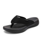 Women's Black Arch Support Soft Cushion Flip Flops