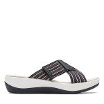 Clarks Women's Arla Wave Black Slide Sandals
