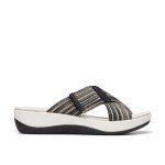 Clarks Women's Arla Wave Black Slide Sandals